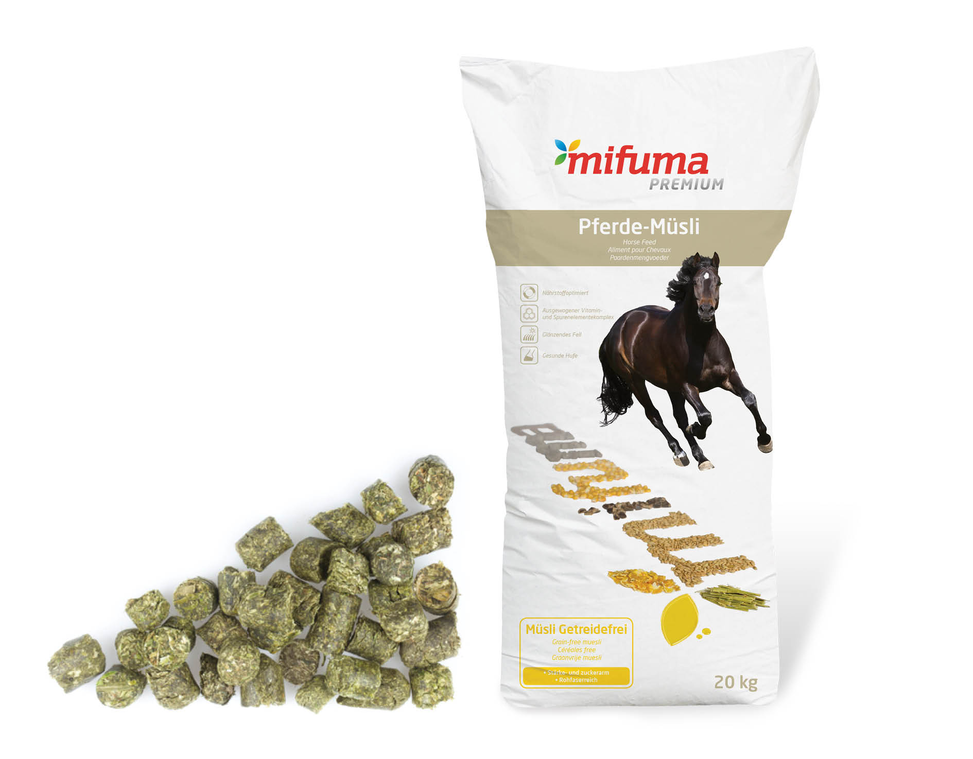 The new hay cobs and the muesli grain-free